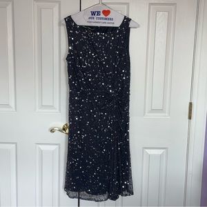 Pisarro Nights Navy Blue Sequin Dress